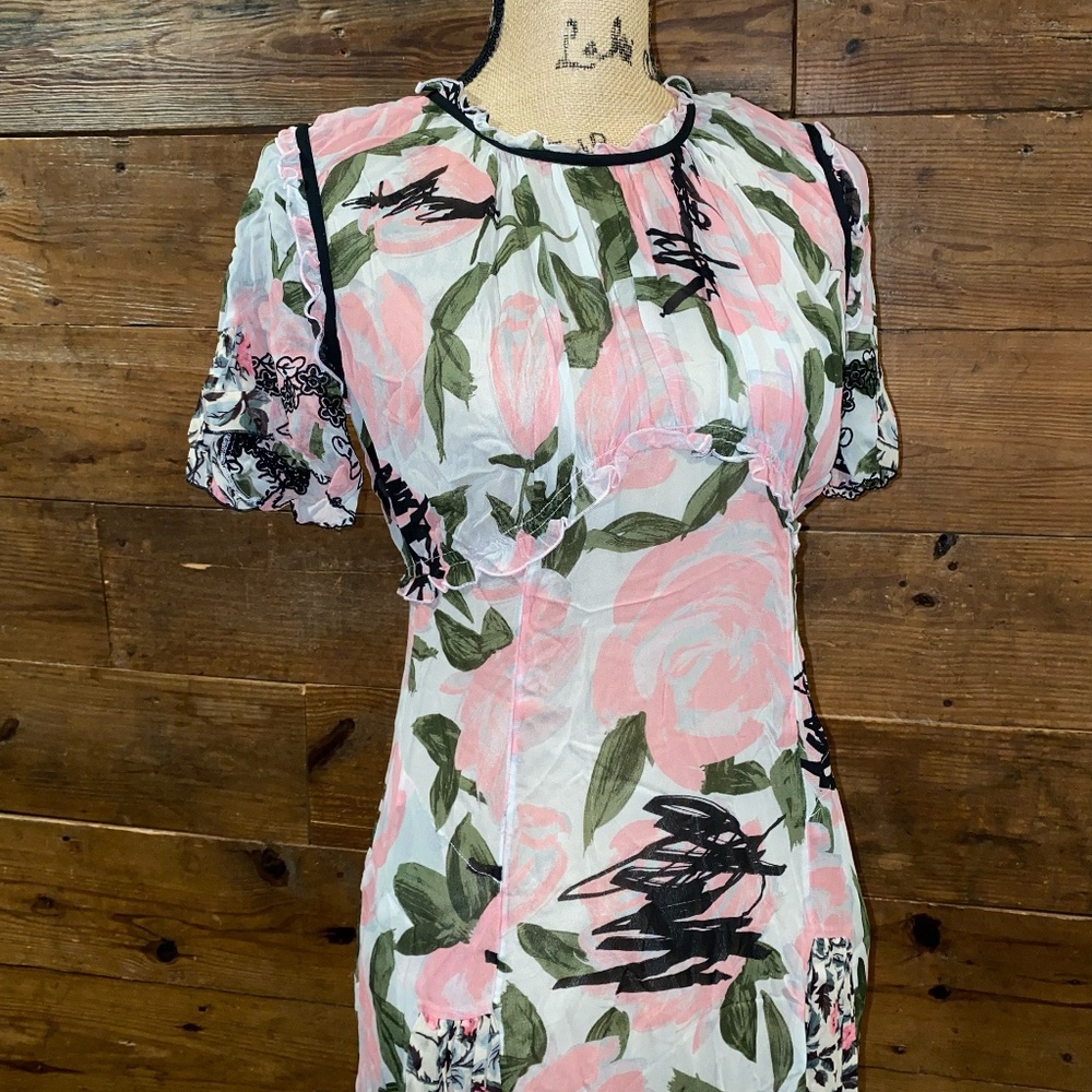 Sheer Multi Color Panel Dress